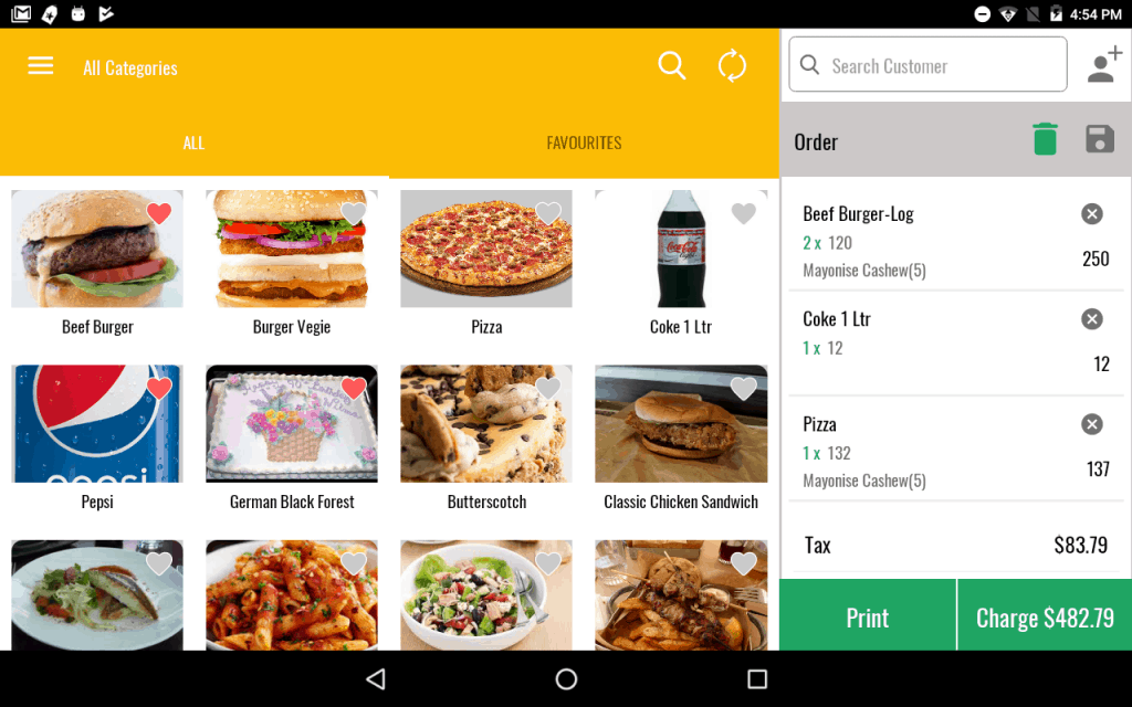 IvyPlex Android POS for restaurants and food courts