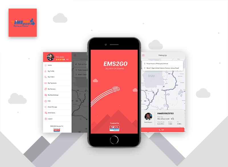 EMS2GO mobile app