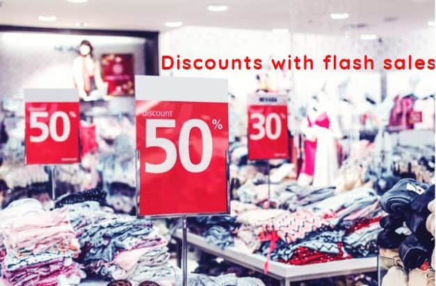 Discounts with flash sales