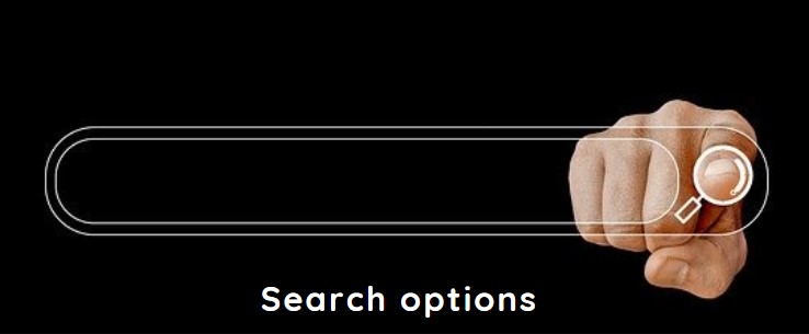 Search options